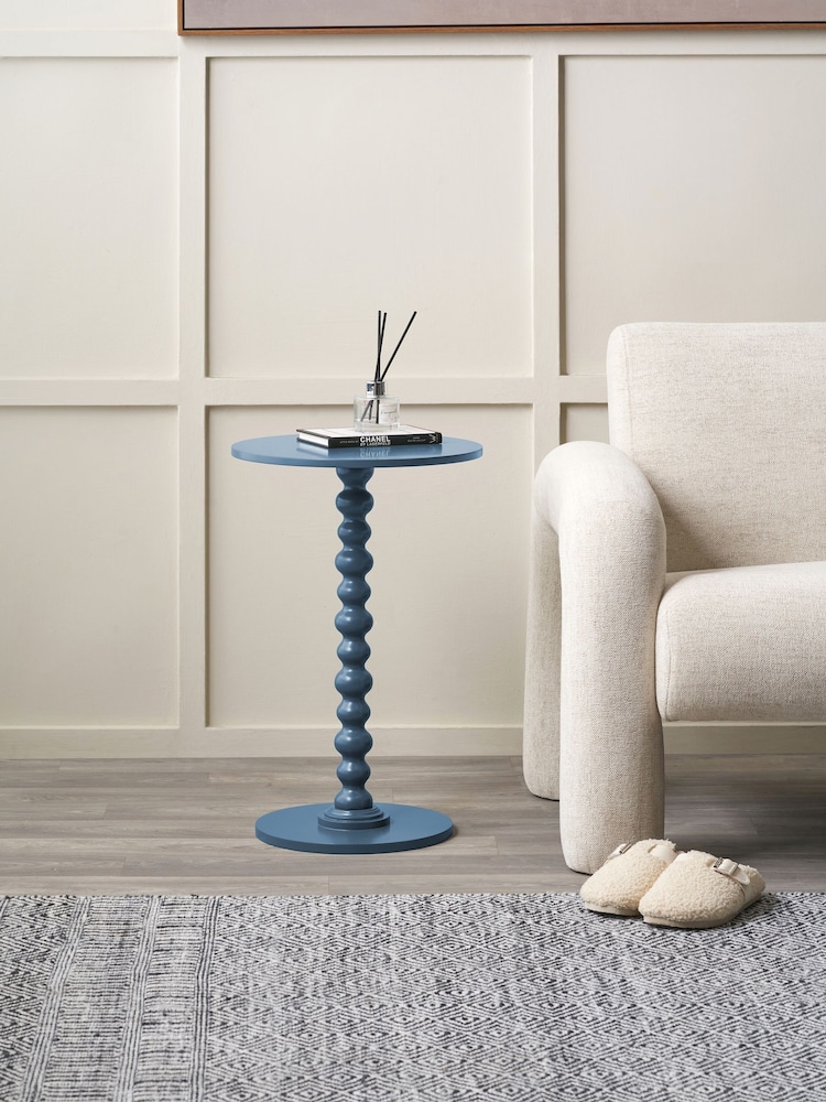 Pacific Navy Margot Wood Bobble Side Table - Image 1 of 6