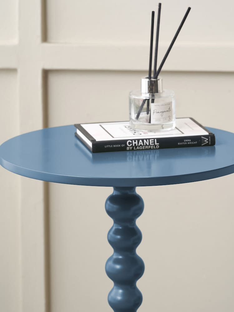 Pacific Navy Margot Wood Bobble Side Table - Image 2 of 6