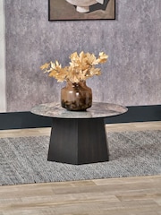 Pacific Jade Marble and Oak Veneer Coffee Table - Image 1 of 6
