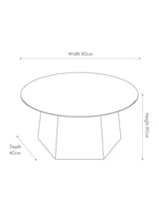 Pacific Jade Marble and Oak Veneer Coffee Table - Image 3 of 6