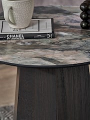 Pacific Jade Marble and Oak Veneer Coffee Table - Image 4 of 6