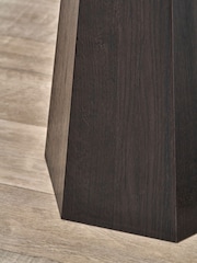 Pacific Jade Marble Effect and Dark Brown Oak Veneer Side Table - Image 2 of 5