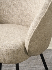 Pacific Mocha Kelsby Chenille and Metal Tub Dining Chair - Image 4 of 6