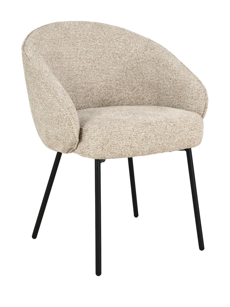 Pacific Mocha Kelsby Chenille and Metal Tub Dining Chair - Image 6 of 6