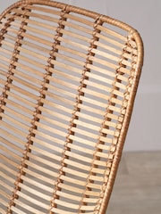 Pacific Natural Rattan Core and Black Metal Dining Chair - Image 3 of 6