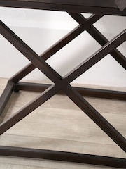 Pacific Peppercorn Adriano Leather Side Table - Image 3 of 6