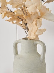 Pacific White Decorative Vase with Medium Handles - Image 2 of 6