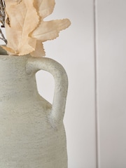 Pacific White Decorative Vase with Medium Handles - Image 4 of 6