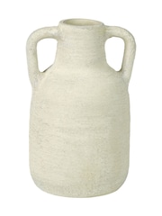 Pacific White Decorative Vase with Medium Handles - Image 5 of 6
