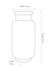 Pacific Blue Theano Dot Design Glaze Vase - Image 6 of 6