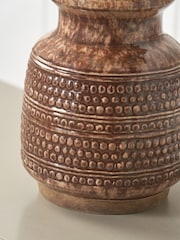 Pacific Brown Theano Dot Design Glaze Vase - Image 4 of 6