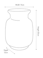 Pacific Brown Theano Dot Design Glaze Vase - Image 6 of 6