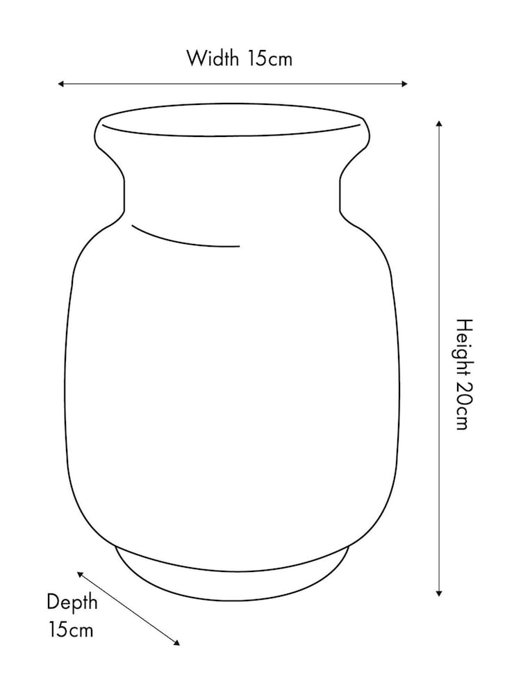 Pacific Brown Theano Dot Design Glaze Vase - Image 6 of 6