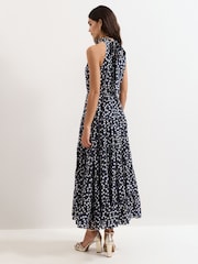 Phase Eight Nita Navy Spot Maxi Dress - Image 2 de 7