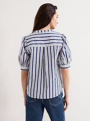 Phase Eight Blue Ariana Stripe Blouse - Image 2 of 7