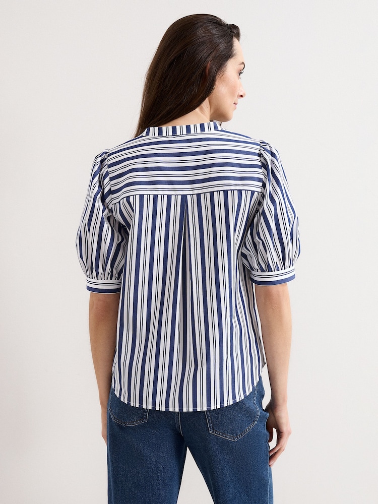 Phase Eight Blue Ariana Stripe Blouse - Image 2 of 7