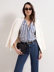 Phase Eight Blue Ariana Stripe Blouse - Image 3 of 7