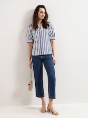 Phase Eight Blue Ariana Stripe Blouse - Image 4 of 7