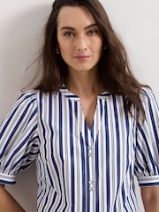 Phase Eight Blue Ariana Stripe Blouse - Image 5 of 7