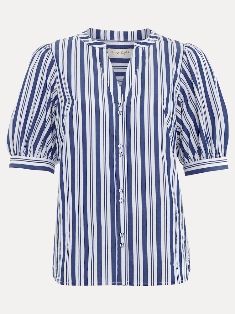 Phase Eight Blue Ariana Stripe Blouse - Image 7 of 7