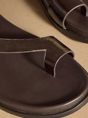 Russell & Bromley Brown Spey Toe Loop Sandals - Image 5 of 8