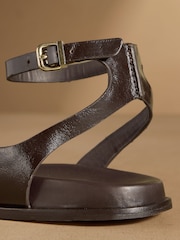 Russell & Bromley Brown Spey Toe Loop Sandals - Image 7 of 8