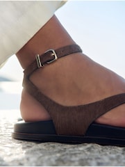 Russell & Bromley Tan Spey Toe Loop Sandals - Image 5 of 5