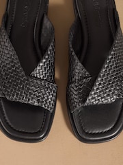 Russell & Bromley Black Tay Woven Sandals - Image 8 of 8