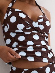 Phase Eight Brown Spot Tankini Top - Image 6 of 8
