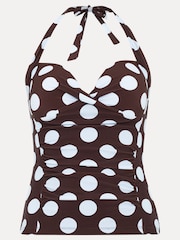 Phase Eight Brown Spot Tankini Top - Image 8 of 8