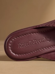 Russell & Bromley Burgundy Tay Woven Sandals - Image 6 of 8
