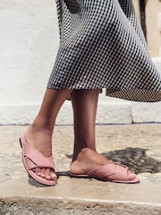 Russell & Bromley Pink Tay Woven Sandals - Image 1 of 4