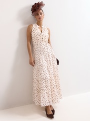Phase Eight Cream Nita Spot Maxi Dress - Image 1 of 7