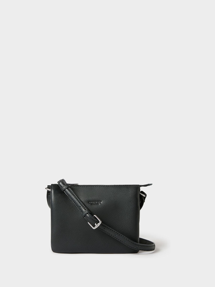Osprey London Black The Kelso Small Leather Cross-Body Bag - Image 1 of 5 Osprey London Black The Kelso Small Leather Cross-Body Bag - Image 1 of 5