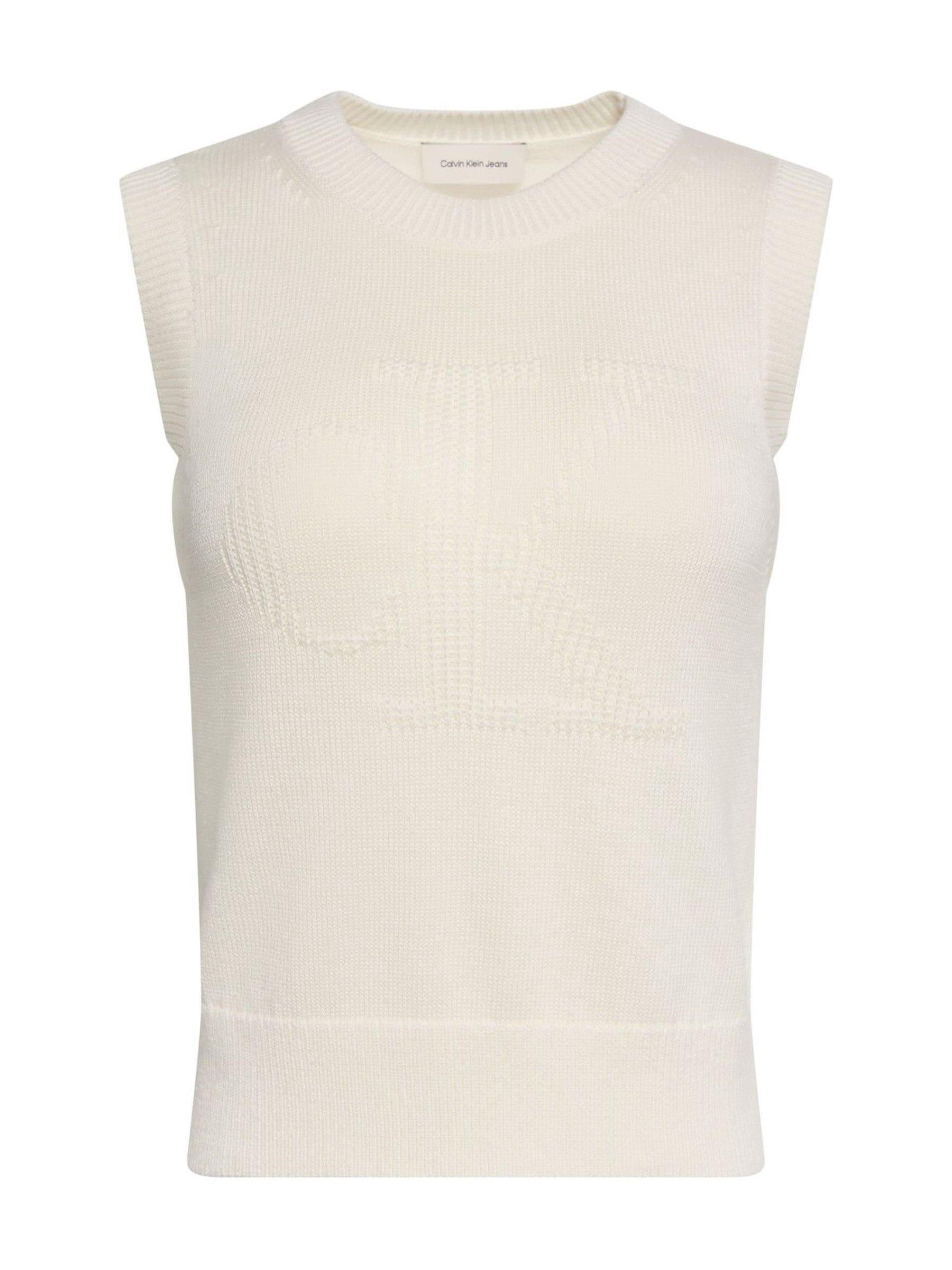 Buy Calvin Klein Natural Textured Monogram Tank Top from Next USA