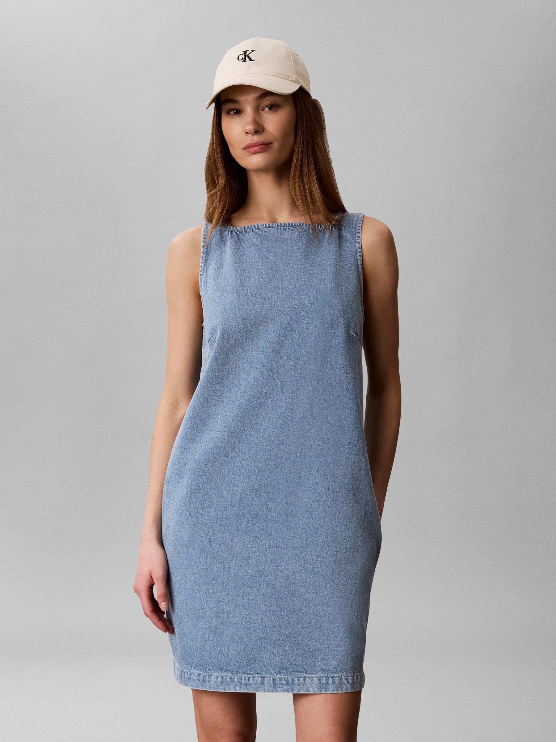 calvin klein jeans denim dress Calvin Klein Belted Denim Shirt Dress - M - Denim
