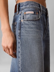 Calvin Klein Blue Cropped Barrel Jeans - Image 4 of 6