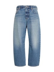 Calvin Klein Blue Cropped Barrel Jeans - Image 6 of 6