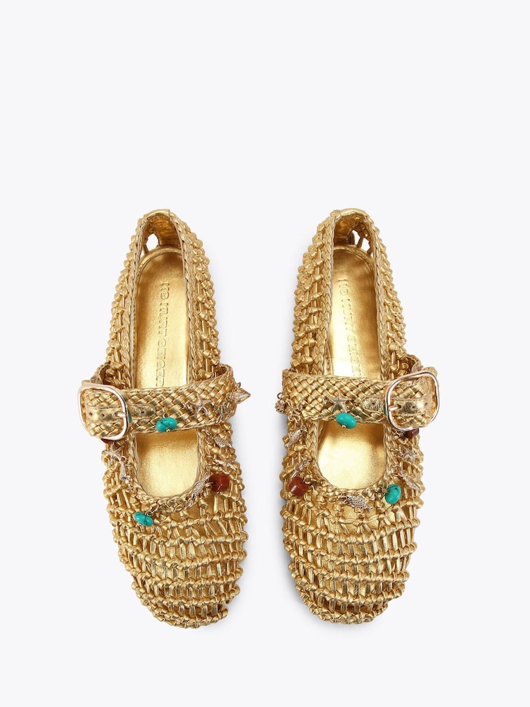 KG Kurt Geiger Gold Naomi Pumps - Image 2 of 4