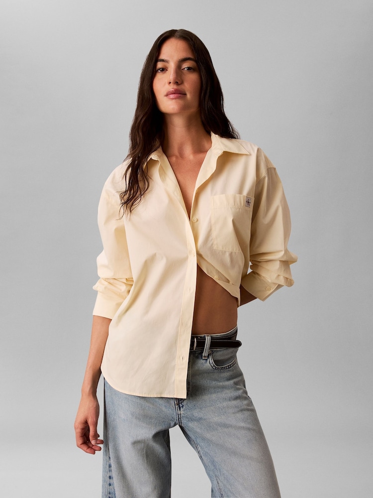 Calvin Klein Chemise décontractée en popeline de coton - Image 1 de 6