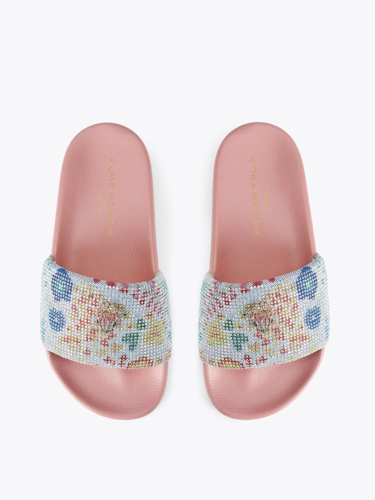 Kurt Geiger London Blue Meena Eagle Sandals - Image 2 of 4