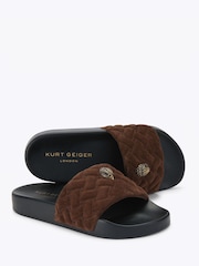Kurt Geiger London Chocolate Brown Meena Eagle Sandals - Image 3 of 4