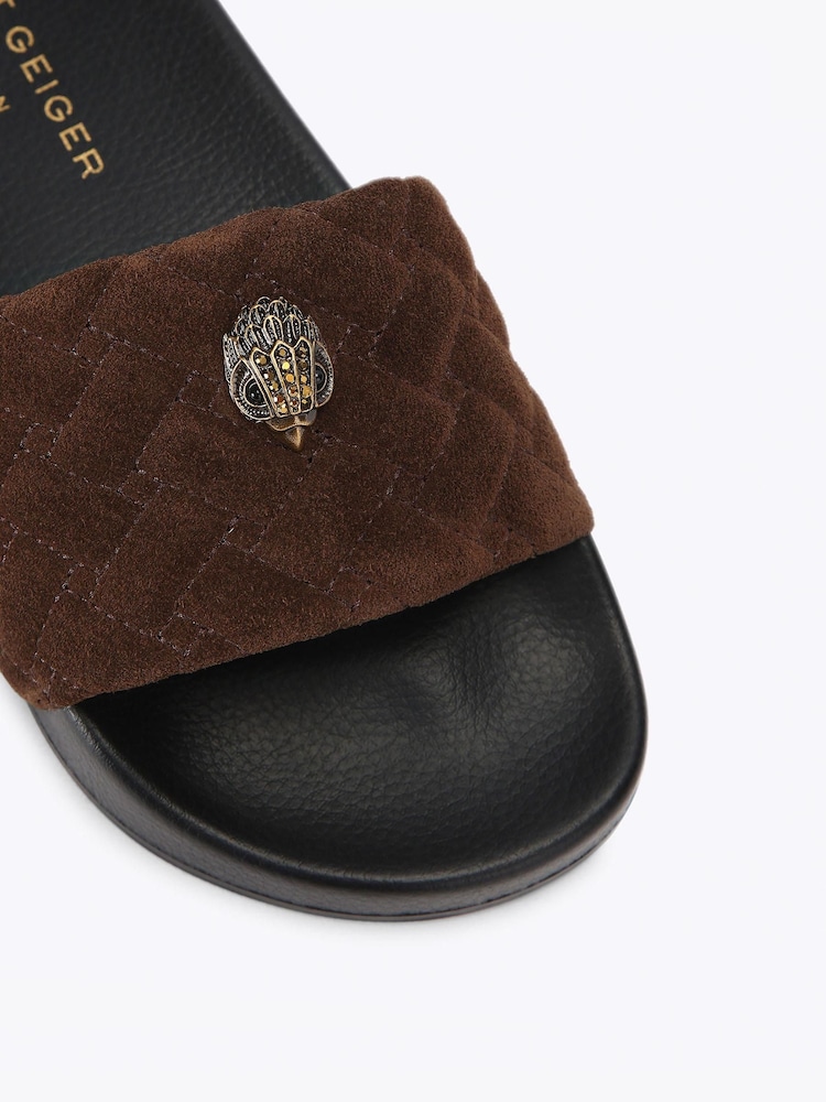 Kurt Geiger London Chocolate Brown Meena Eagle Sandals - Image 4 of 4 Kurt Geiger London Chocolate Brown Meena Eagle Sandals - Image 4 of 4