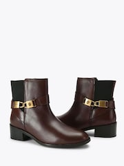 Kurt Geiger London Brown Kingsley Block Heel Boots - Image 2 of 4