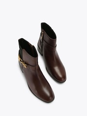 Kurt Geiger London Brown Kingsley Block Heel Boots - Image 3 of 4