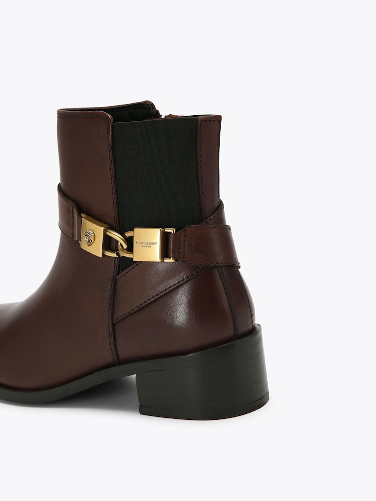 Kurt Geiger London Brown Kingsley Block Heel Boots - Image 4 of 4