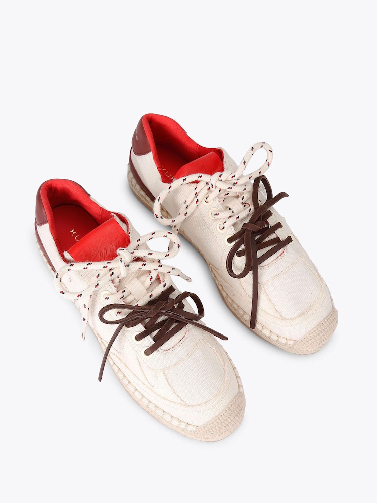 Kurt Geiger London Cream Kurt Espadrille Trainers - Image 2 of 4