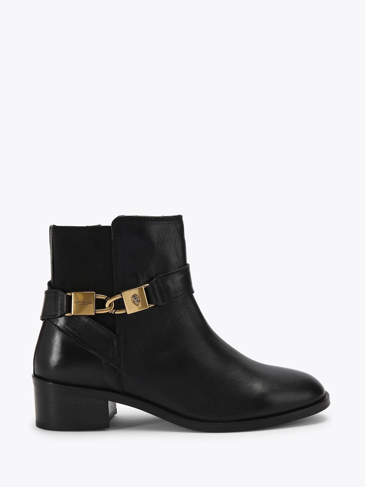 Kurt Geiger London Black Kingsley Block Heel Boots - Image 1 of 4 Kurt Geiger London Black Kingsley Block Heel Boots - Image 1 of 4