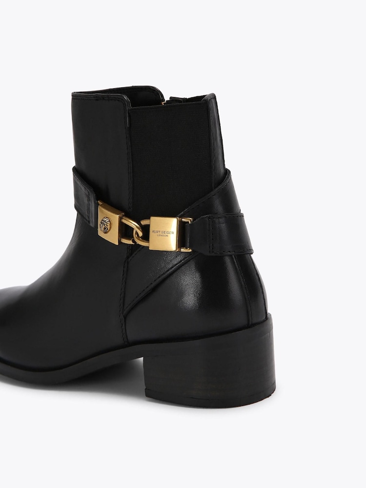 Kurt Geiger London Black Kingsley Block Heel Boots - Image 4 of 4 Kurt Geiger London Black Kingsley Block Heel Boots - Image 4 of 4