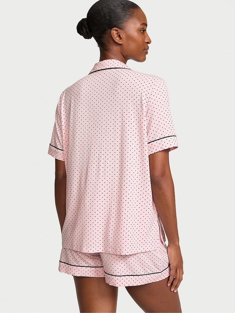 Victoria's Secret Angel Pink Polka Dot Modal Short Pyjamas Set - Image 2 of 3 Victoria's Secret Angel Pink Polka Dot Modal Short Pyjamas Set - Image 2 of 3